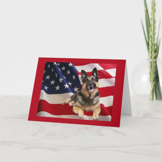 German Shepherd Wenskaart Feestdagen Kaart (Voorkant)