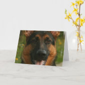 German Shepherd Wenskaart Kaart (Gele Bloem)