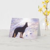 German Shepherd Wenskaart Kaart (Gele Bloem)