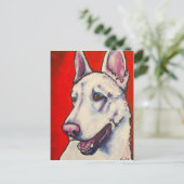 German Shepherd - White Briefkaart (Staand voorkant)