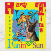 German Shepherd Wijn Etiket (Enkel label)