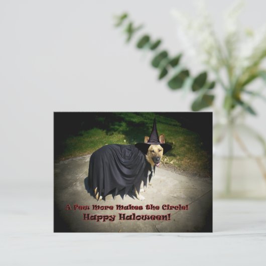 German Shepherd Witch Dog Briefkaart (Staand voorkant)