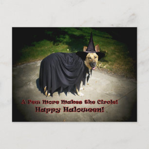German Shepherd Witch Dog Briefkaart