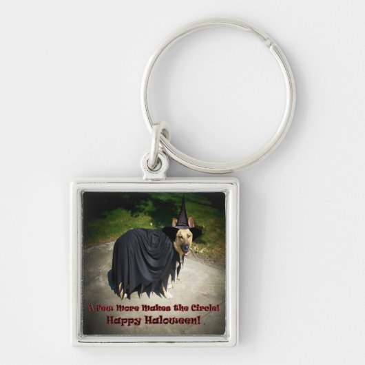 German Shepherd Witch Dog Sleutelhanger (Voorkant)