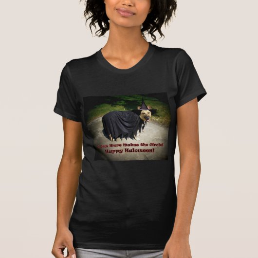 German Shepherd Witch Dog T-shirt (Voorkant)