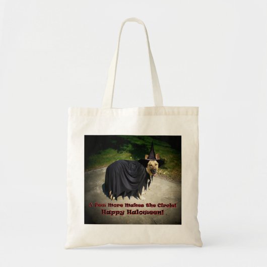 German Shepherd Witch Dog Tote Bag (Voorkant)