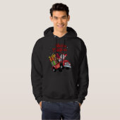 German Shepherd with Santa Claus in Red Truck Dog Hoodie (Voorkant volledig)