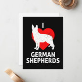 German Shepherd Wolf Dog Notitiekaartje (Voorkant / Achterkant in situ)