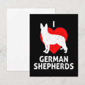 German Shepherd Wolf Dog Notitiekaartje (Voorkant / Achterkant)