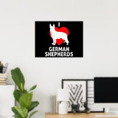 German Shepherd Wolf Dog Poster (Thuiskantoor)