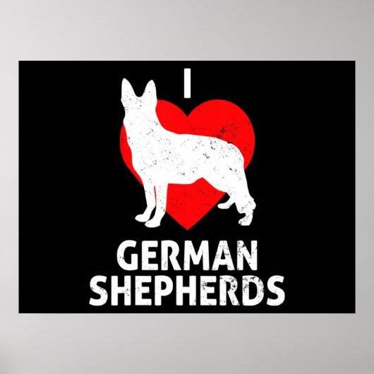 German Shepherd Wolf Dog Poster (Voorkant)