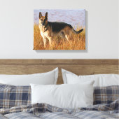 German Shepherd Wrapped Canvas Print (Insitu (Slaapkamer))