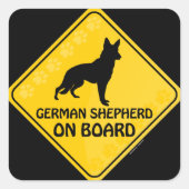 German Shepherd Xing Vierkante Sticker (Voorkant)