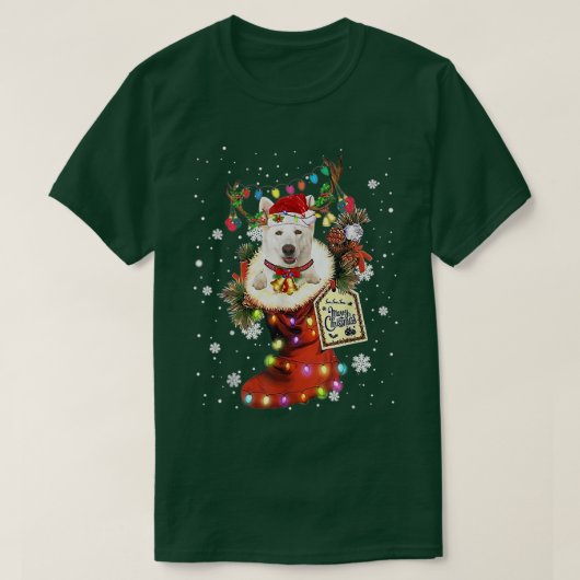 German Shepherd Xmas Boot Kerstmis Winter Sn T-shirt (Design voorkant)