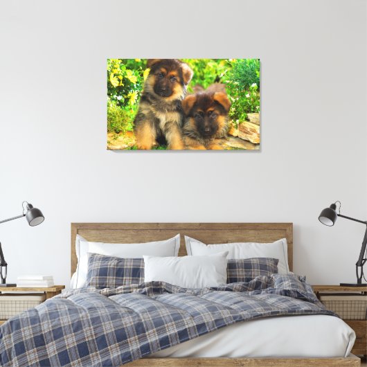 German Shepherds Canvas Afdruk (Insitu (Slaapkamer))