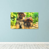 German Shepherds Canvas Afdruk (Insitu (Houten vloer))