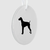 German Short-Haire Pointer Silhouette Love Dogs Ornament (voorkant)