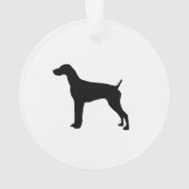 German Short-Haire Pointer Silhouette Love Dogs Ornament (achterkant)