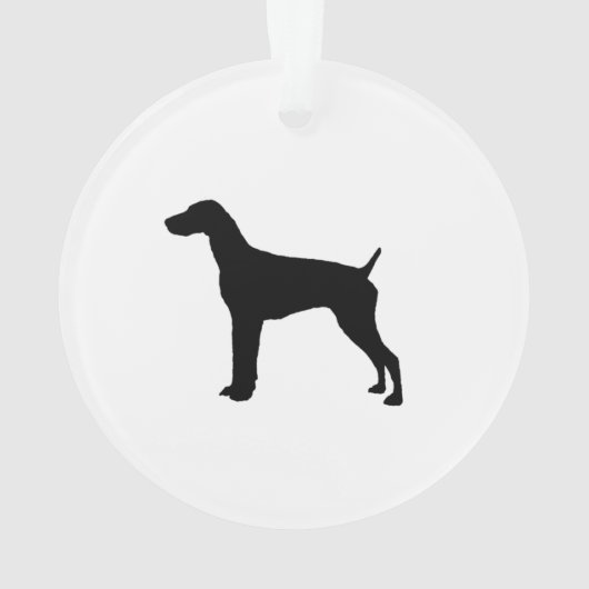 German Short-Haire Pointer Silhouette Love Dogs Ornament (achterkant)