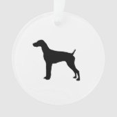 German Short-Haire Pointer Silhouette Love Dogs Ornament (voorkant)