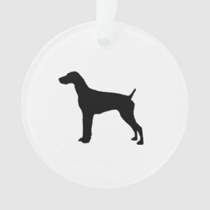 German Short-Haire Pointer Silhouette Love Dogs Ornament