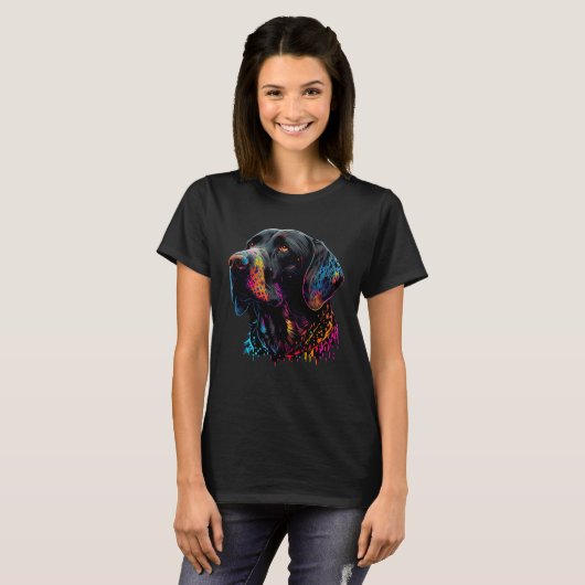 German Short Haired Pop German Pointer T-shirt (Voorkant volledig)