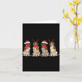 German Shorthair Inter Christmas Gsp Mom Dad  Kaart (Gele Bloem)