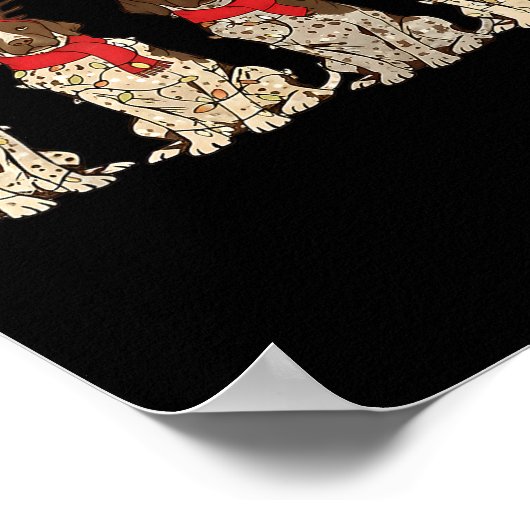 German Shorthair Inter Christmas Gsp Mom Dad  Poster (Hoek)