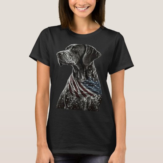 German Shorthair Pointer 4 julth SAP Mam Pap T-shirt (Voorkant)