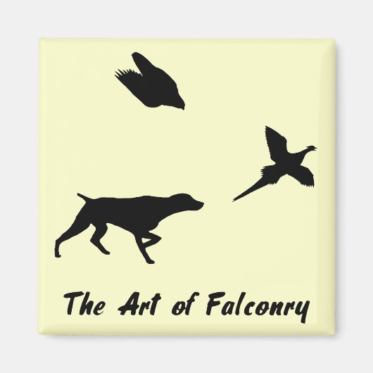 German Shorthair Pointer and Falconry Magnet (Voorkant)