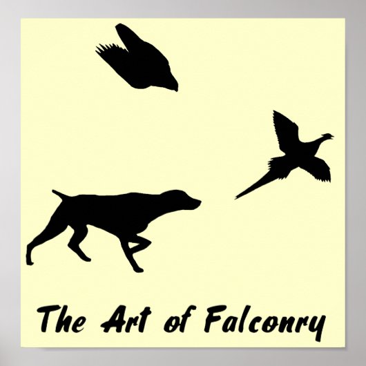 German Shorthair Pointer and Falconry Poster (Voorkant)