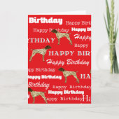 German Shorthair Pointer Birthday Card,, Red Kaart (Voorkant)