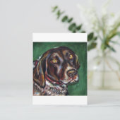 German Shorthair Pointer Briefkaart (Staand voorkant)