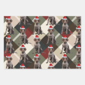 German Shorthair Pointer Christmas Dog Plaid Inpakpapier Vel (Voorkant 2)