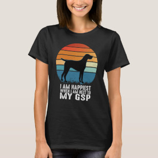 German Shorthair Pointer GSP mam Dad 4 T-shirt