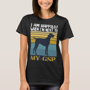 German Shorthair Pointer GSP mam Dad 4 T-shirt