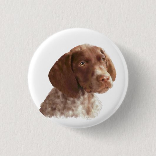 German Shorthair Puppy Ronde Button 3,2 Cm (Voorkant)