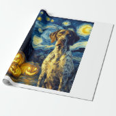 German Shorthaired Pointer 1 Cute Dog Halloween Ja Cadeaupapier (Uitgerold)
