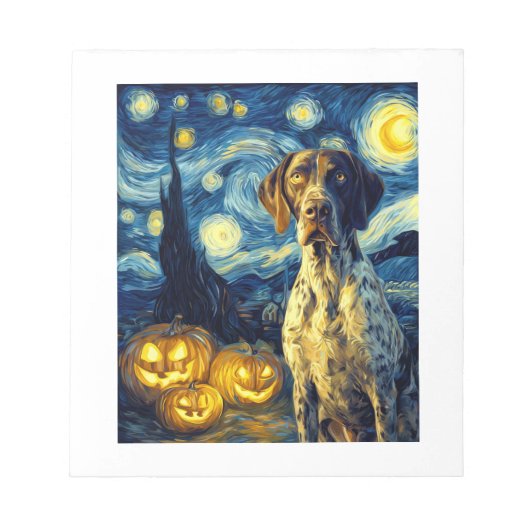German Shorthaired Pointer 1 Cute Dog Halloween Ja Notitieblok (Voorkant)