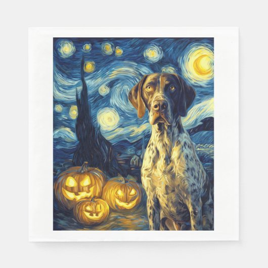 German Shorthaired Pointer 1 Cute Dog Halloween Ja Servet (Voorkant)
