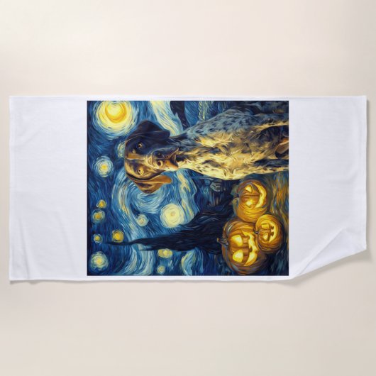 German Shorthaired Pointer 1 Cute Dog Halloween Ja Strandlaken (Voorkant)