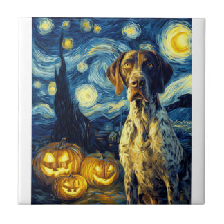 German Shorthaired Pointer 1 Cute Dog Halloween Ja Tegeltje