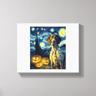 German Shorthaired Pointer 1 Schattige Hond Hallow Canvas Afdruk