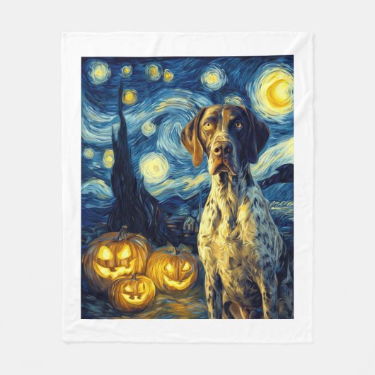 German Shorthaired Pointer 1 Schattige Hond Hallow Fleece Deken (Voorkant)