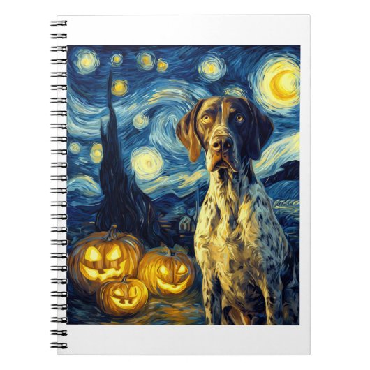 German Shorthaired Pointer 1 Schattige Hond Hallow Notitieboek (Voorkant)
