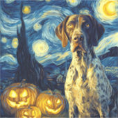 German Shorthaired Pointer 1 Schattige Hond Hallow Sticker (Voorkant)