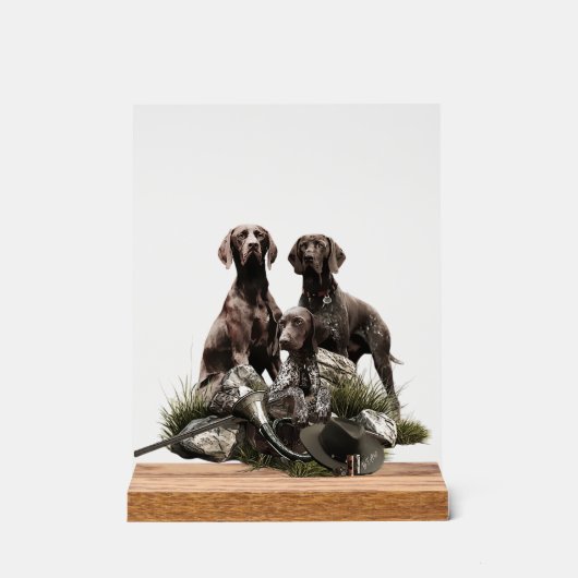 German Shorthaired Pointer     Acryl Bord (Voorkant)
