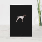 German Shorthaired Pointer, Birthday Card, GSP BLK Kaart (Achterkant)