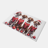 German Shorthaired Pointer Christmas Dress Santa Deurmat (Schuin)