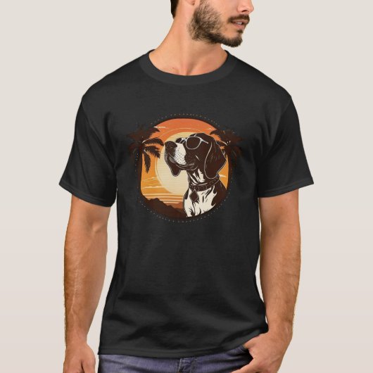 german shorthaired pointer Cute Cool Sunglasses T-shirt (Voorkant)